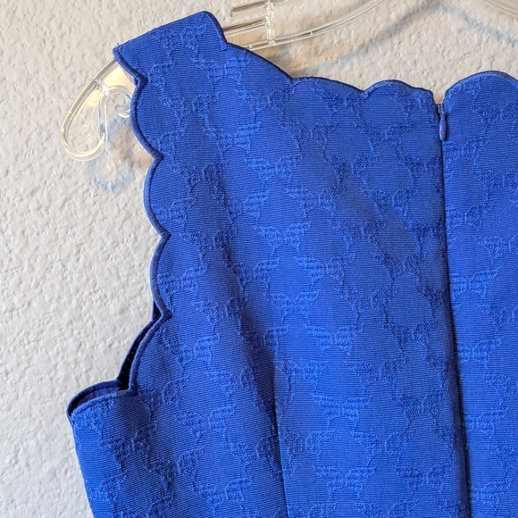 RSVP By Talbots Blue Sheath Midi Jacquard Dress for Cocktail Events Sz. 8 M - Picture 7 of 11